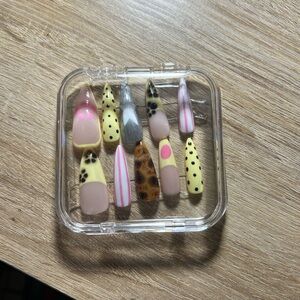 Stylish Nail Art Set with Mixed Patterns